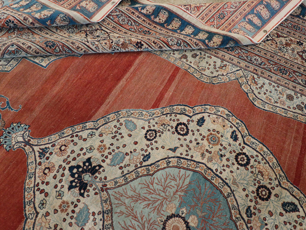 Antique Persian Tabriz Haji Jalili Carpet, No.30690 - Staging