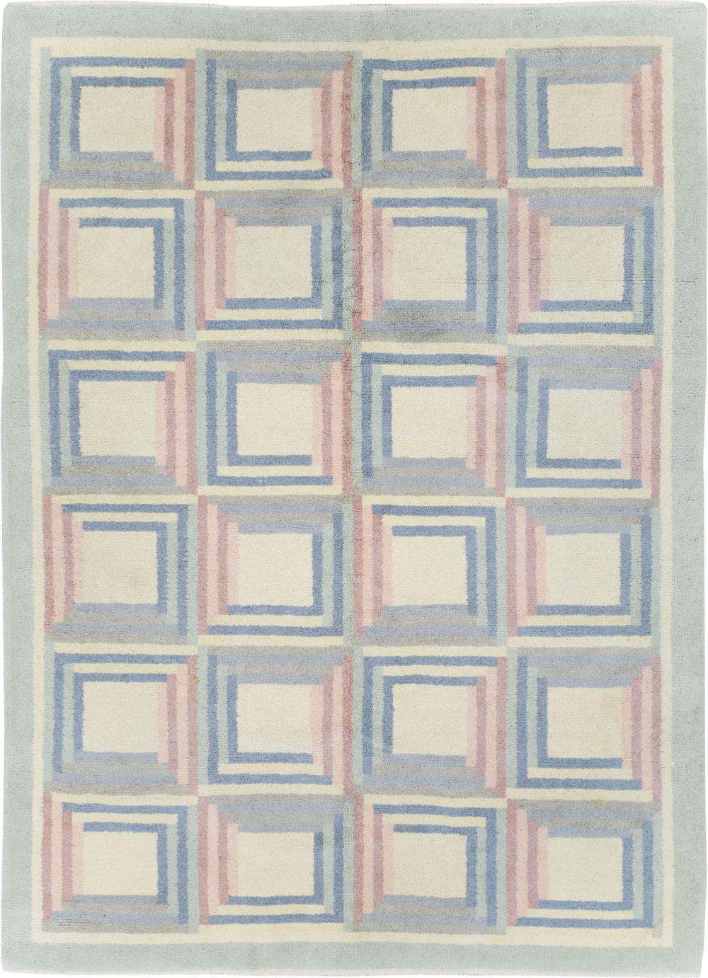 Vintage Spanish Art Deco Room Size Carpet, No.30694 - Staging