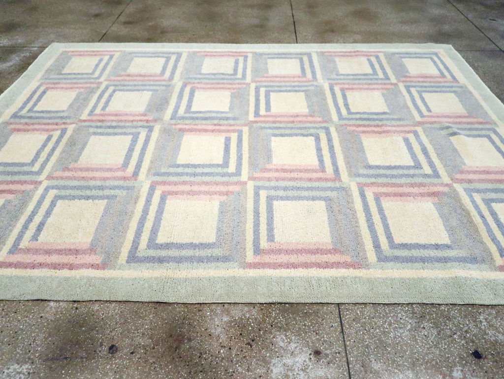 Vintage Spanish Art Deco Room Size Carpet, No.30694 - Staging