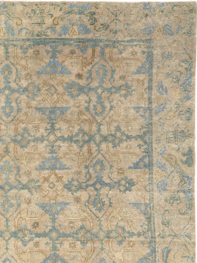 Antique Chinese Cuenca Square Room Size Carpet, No.30696 - Staging