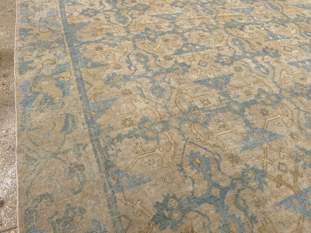 Antique Chinese Cuenca Square Room Size Carpet, No.30696 - Staging