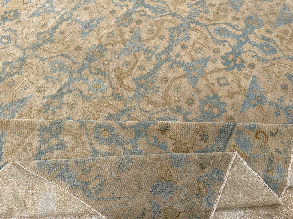 Antique Chinese Cuenca Square Room Size Carpet, No.30696 - Staging
