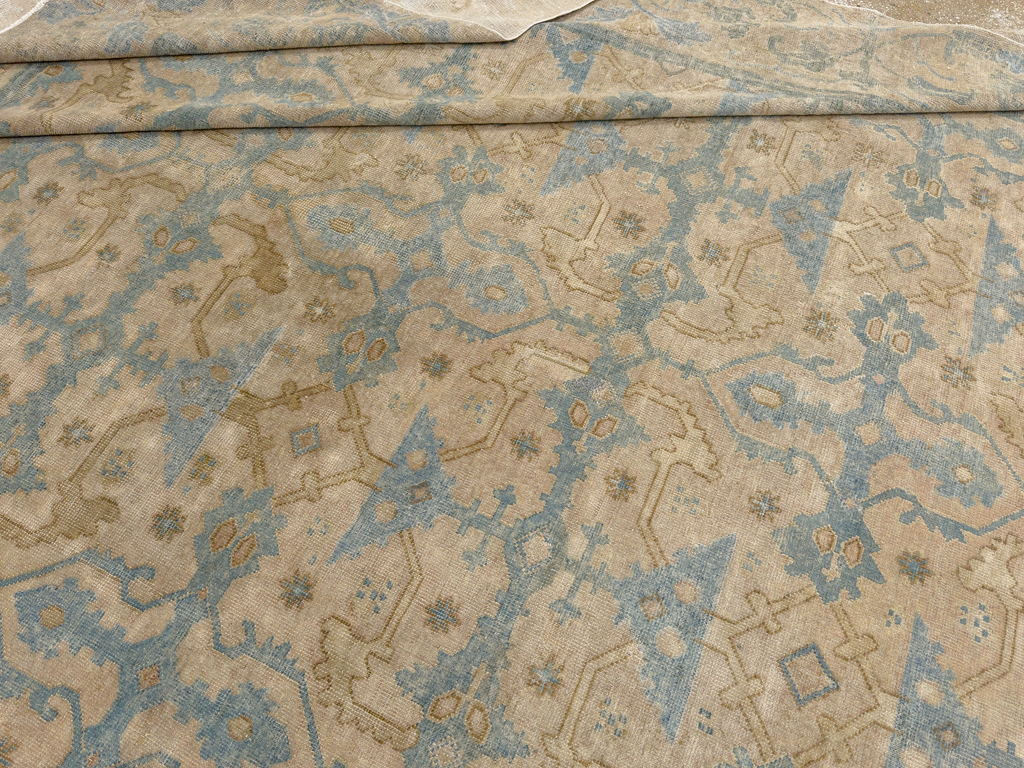 Antique Chinese Cuenca Square Room Size Carpet, No.30696 - Staging