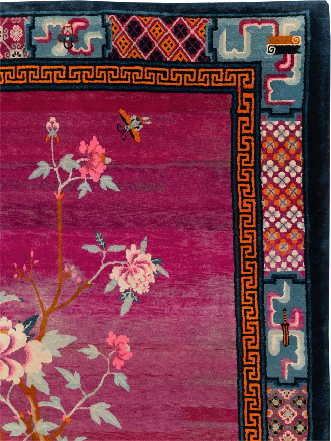 Vintage Chinese Pictorial Art Deco Room Size Carpet, No.30701 - Staging