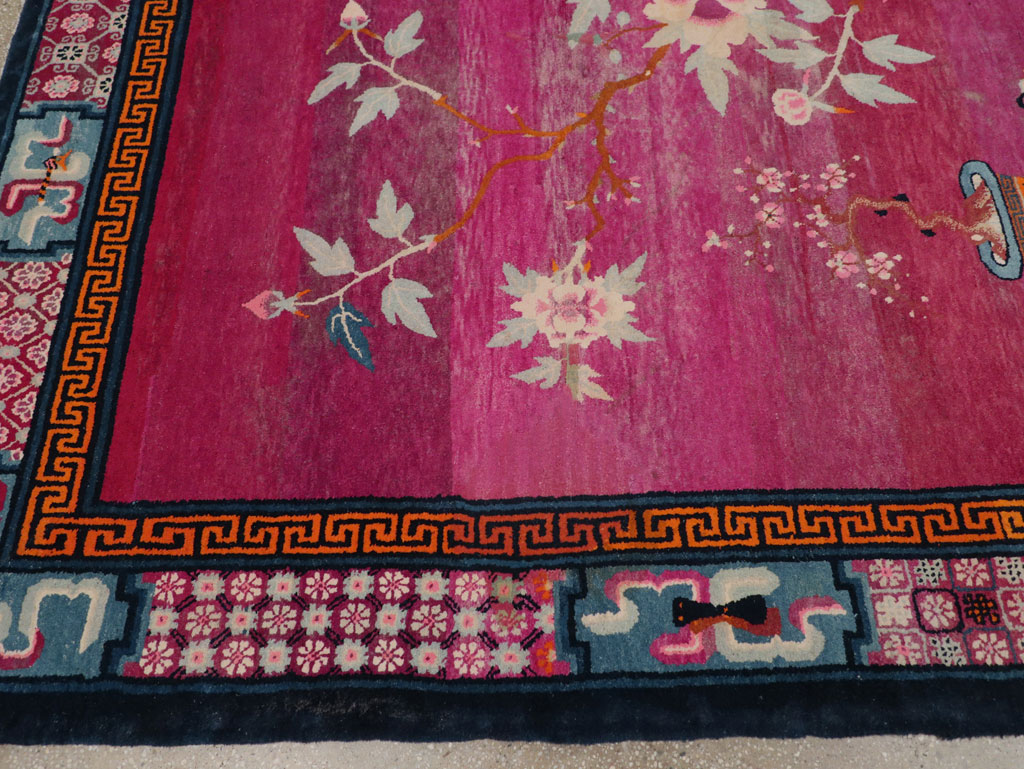 Vintage Chinese Pictorial Art Deco Room Size Carpet, No.30701 - Staging