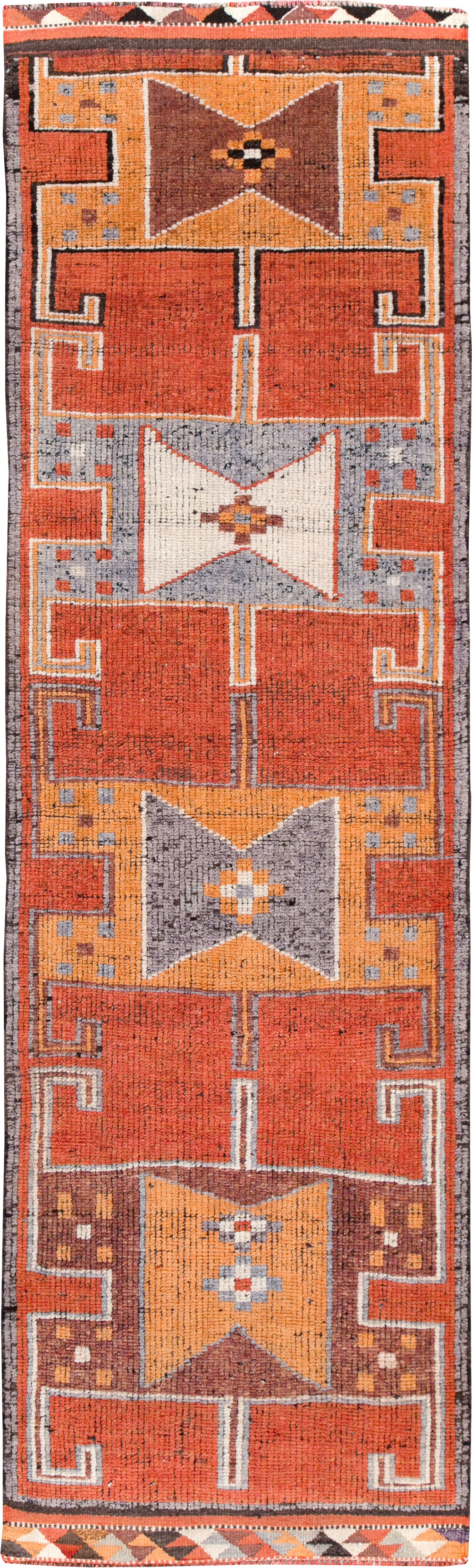 Vintage Turkish Anatolian Tribal Runner, No.30706 - Staging