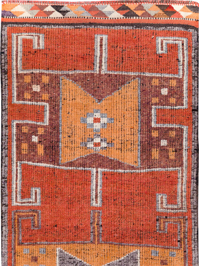 Vintage Turkish Anatolian Tribal Runner, No.30706 - Staging