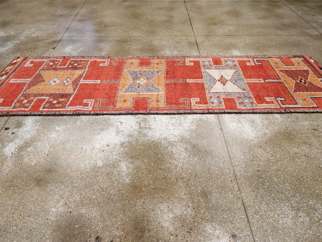 Vintage Turkish Anatolian Tribal Runner, No.30706 - Staging