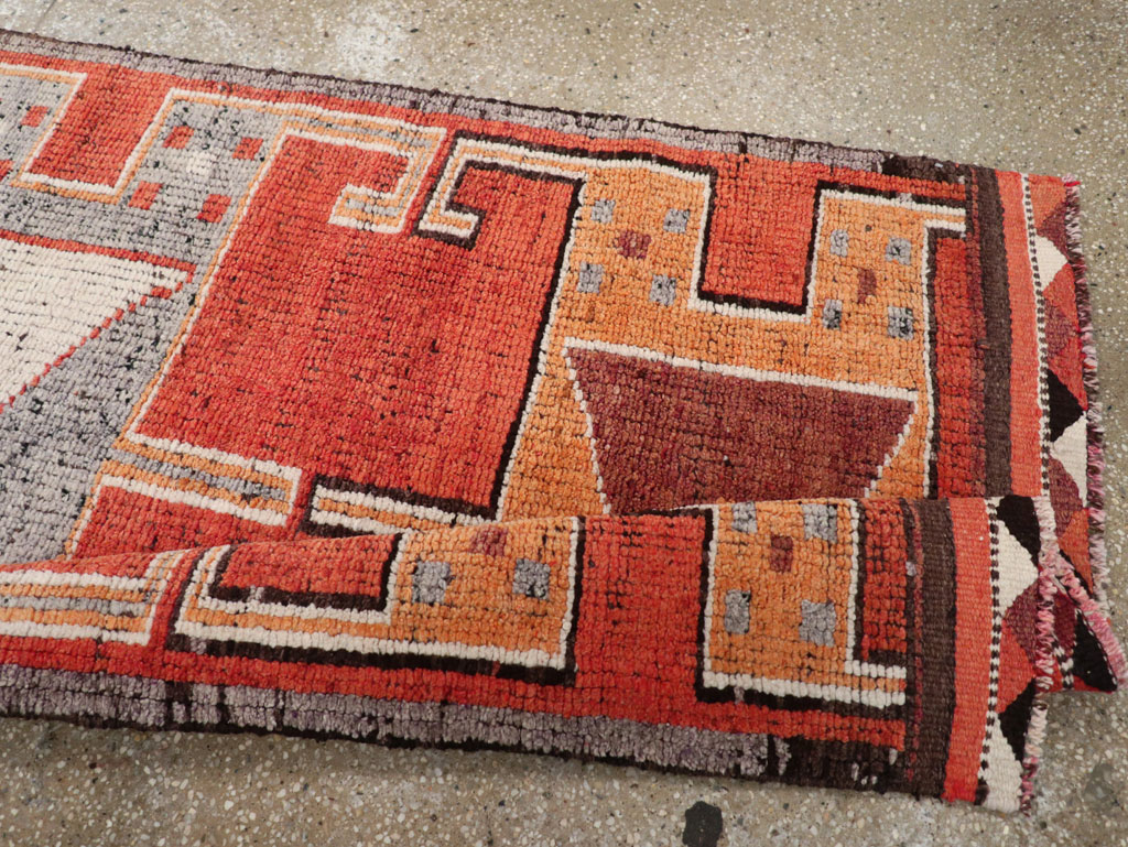 Vintage Turkish Anatolian Tribal Runner, No.30706 - Staging