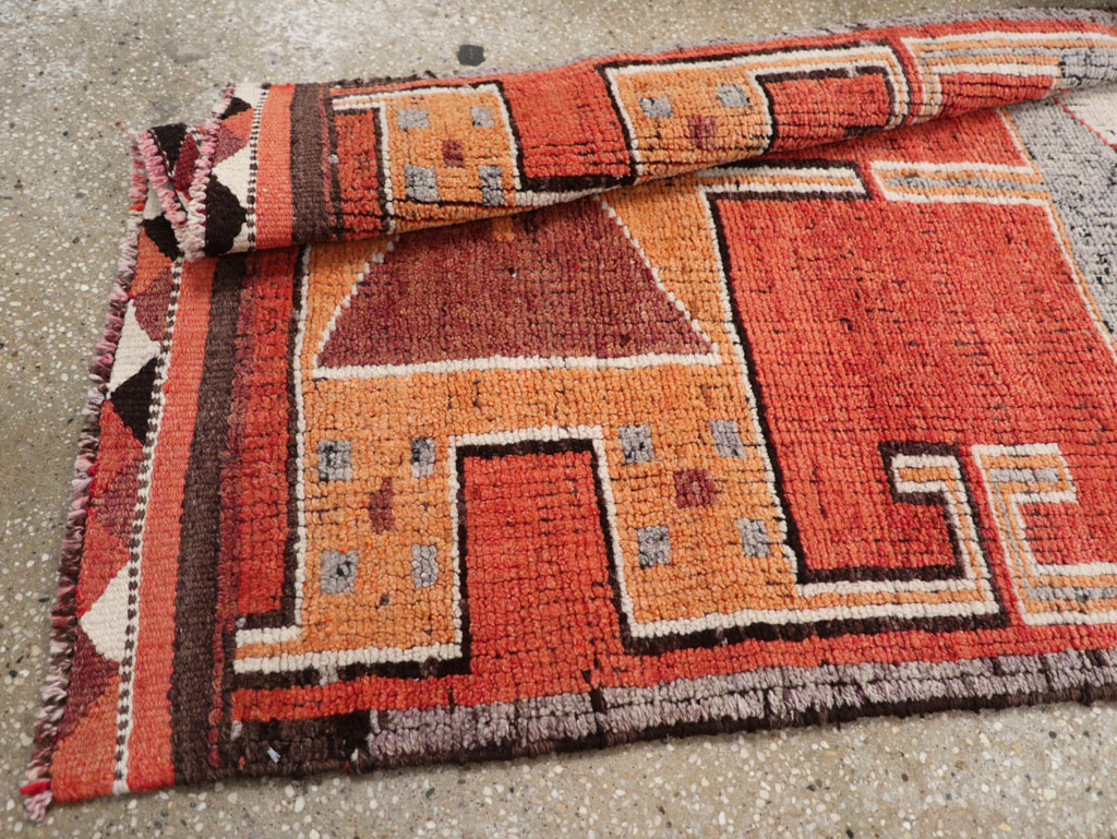 Vintage Turkish Anatolian Tribal Runner, No.30706 - Staging