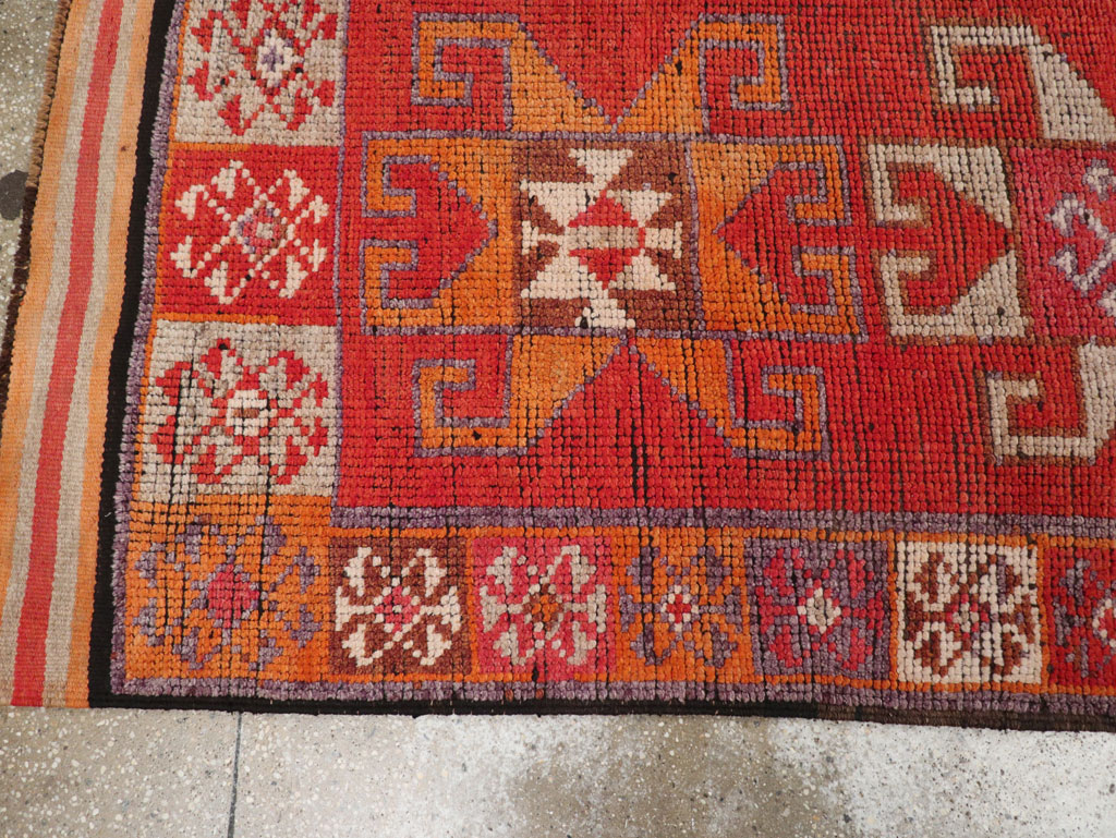 Vintage Turkish Anatolian Tribal Runner, No.30709 - Staging