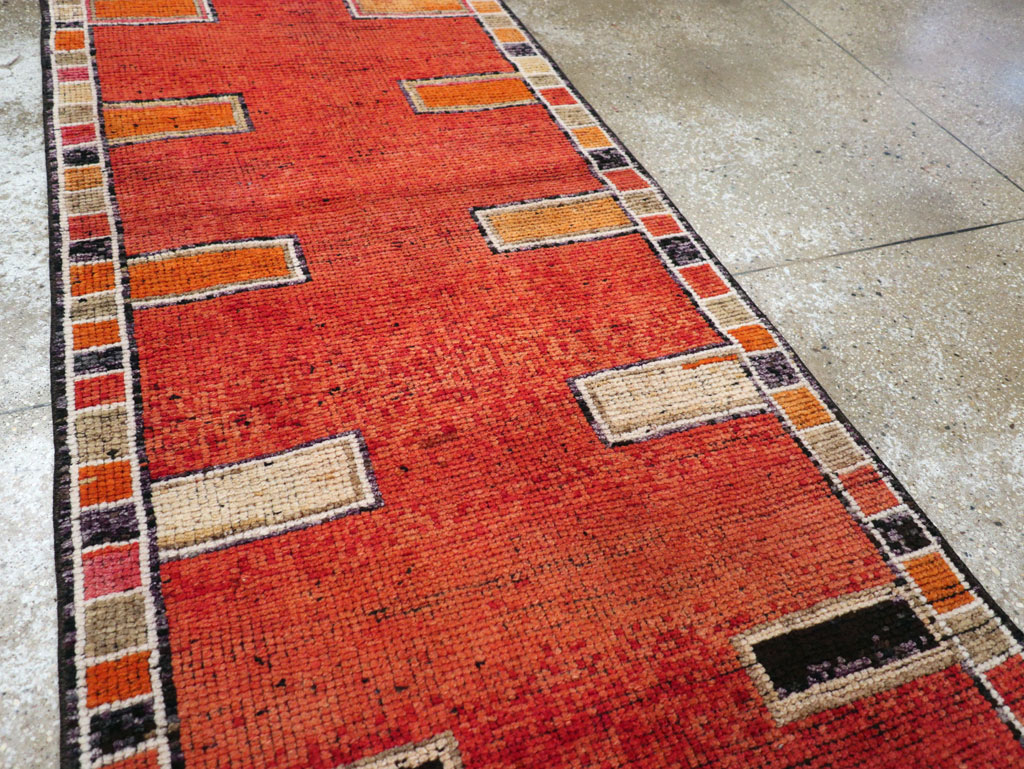 Vintage Turkish Anatolian Tribal Runner (Pair: 1 of 2), No.30716 - Staging