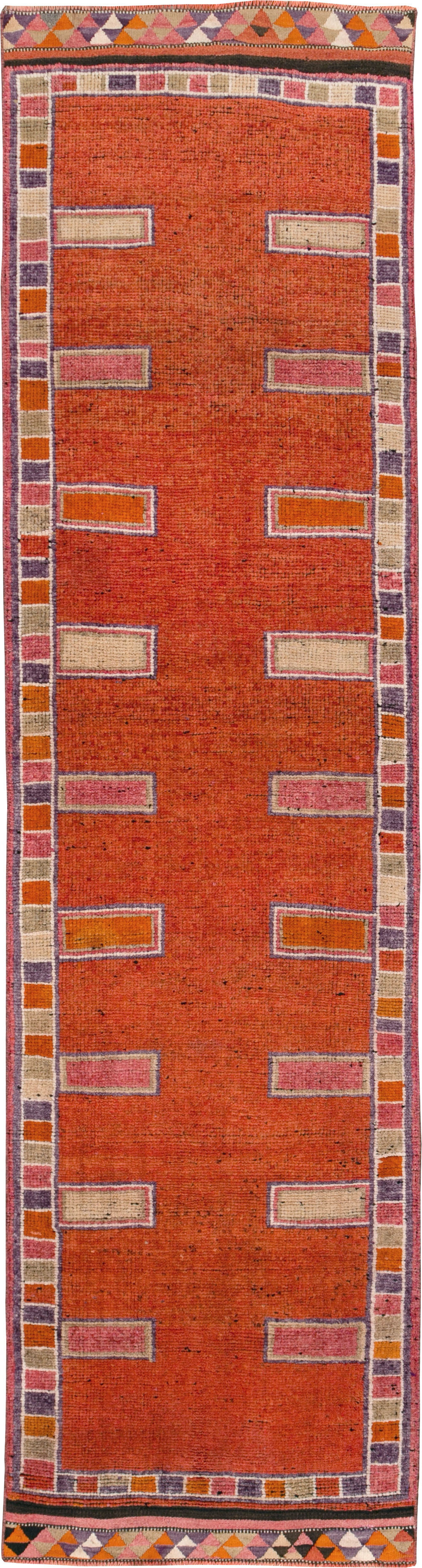 Vintage Turkish Anatolian Tribal Runner (Pair: 2 of 2), No.30717 - Staging