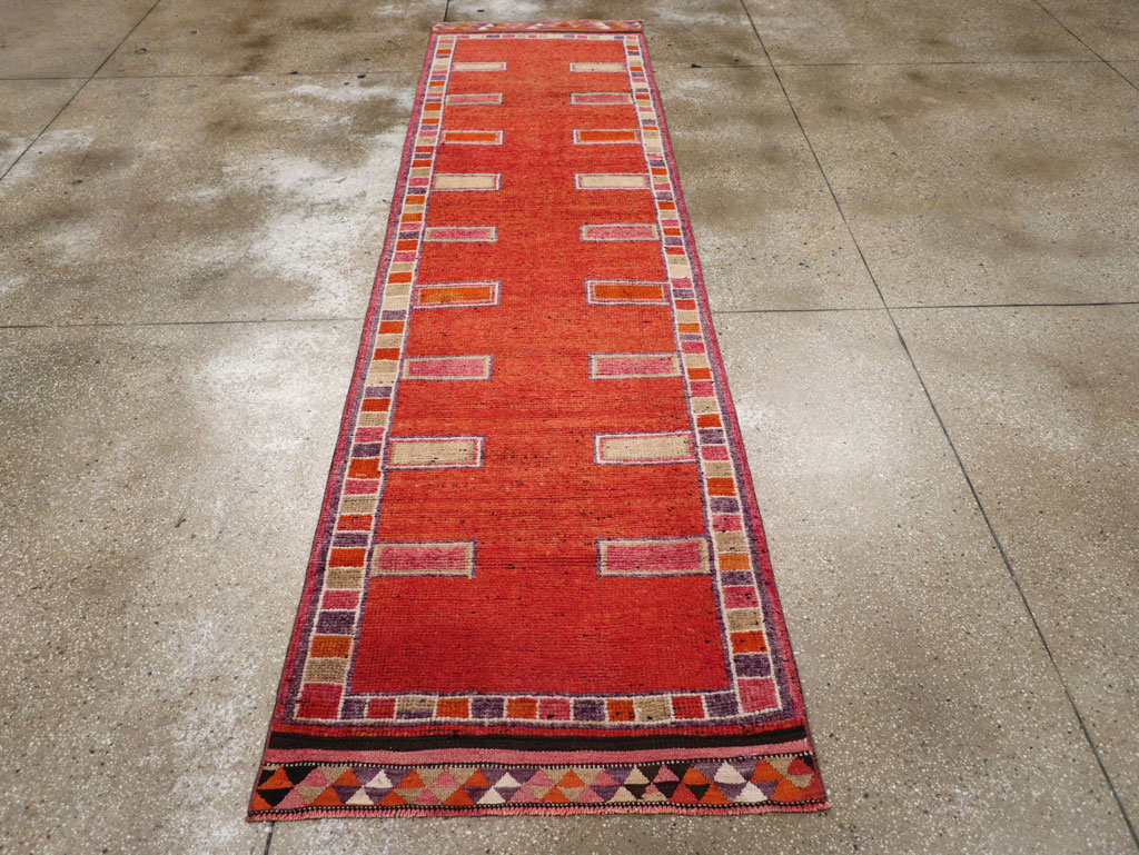 Vintage Turkish Anatolian Tribal Runner (Pair: 2 of 2), No.30717 - Staging