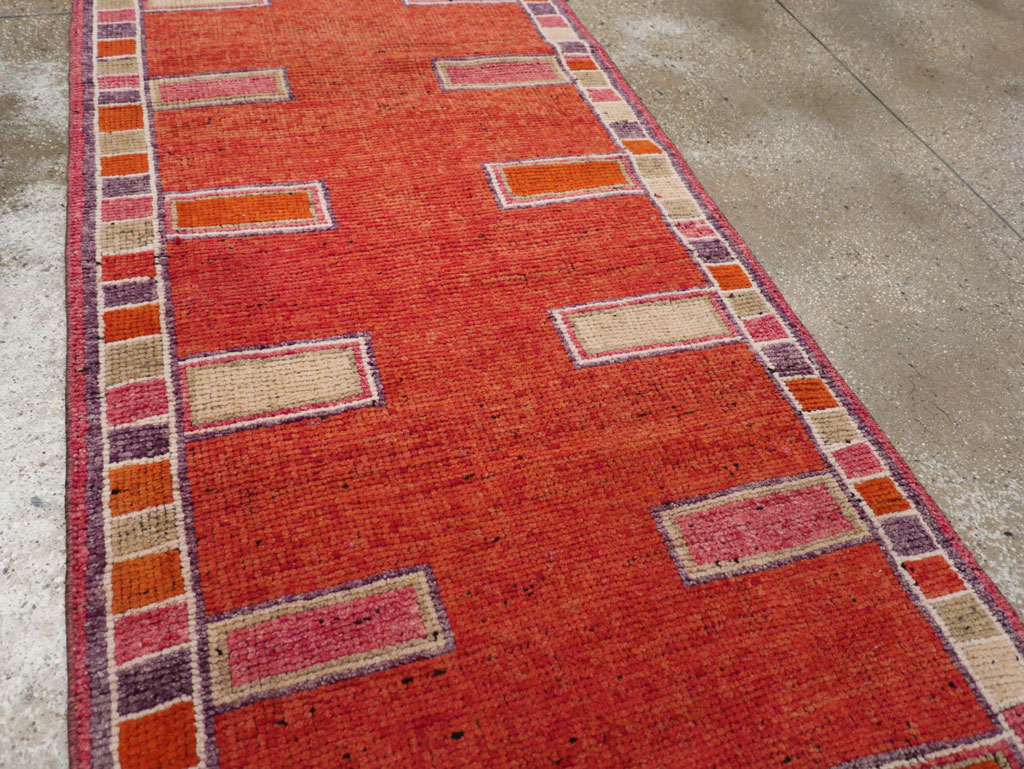 Vintage Turkish Anatolian Tribal Runner (Pair: 2 of 2), No.30717 - Staging