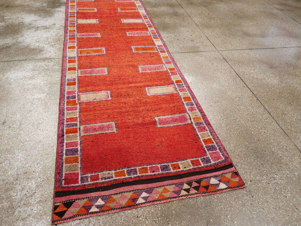 Vintage Turkish Anatolian Tribal Runner (Pair: 2 of 2), No.30717 - Staging