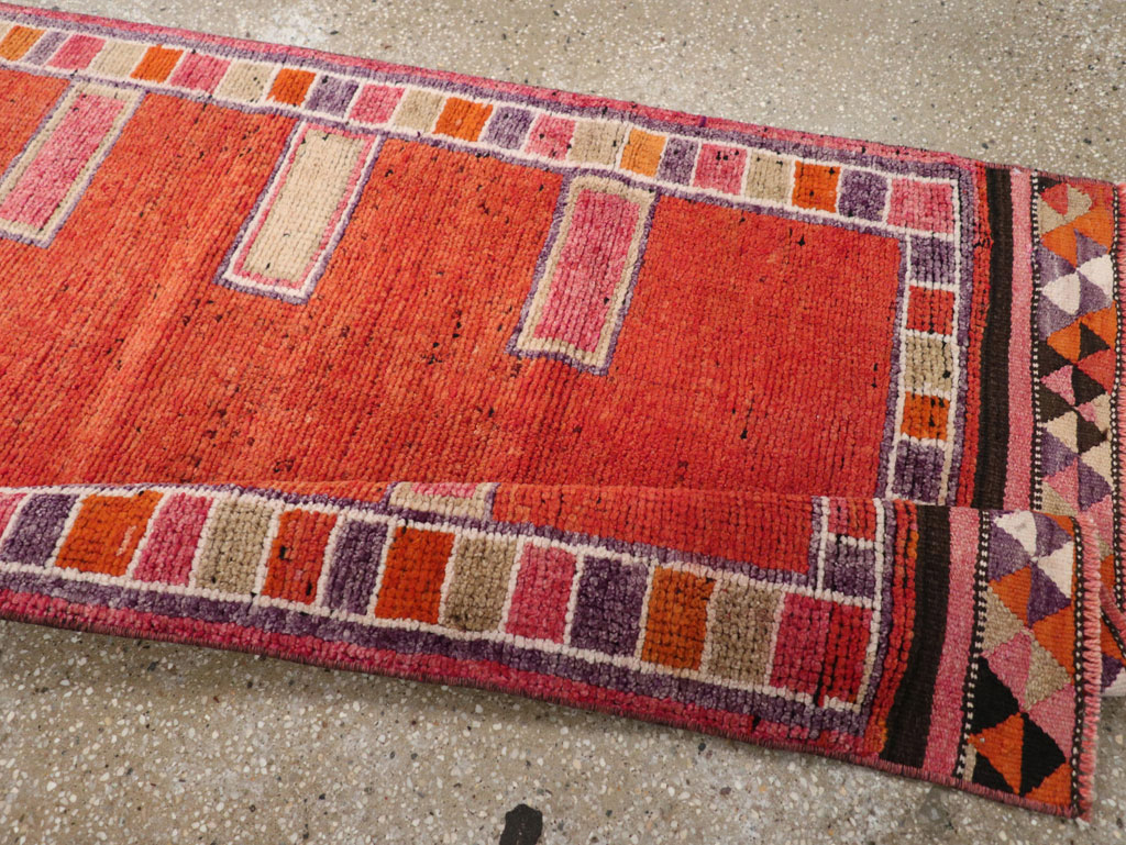 Vintage Turkish Anatolian Tribal Runner (Pair: 2 of 2), No.30717 - Staging