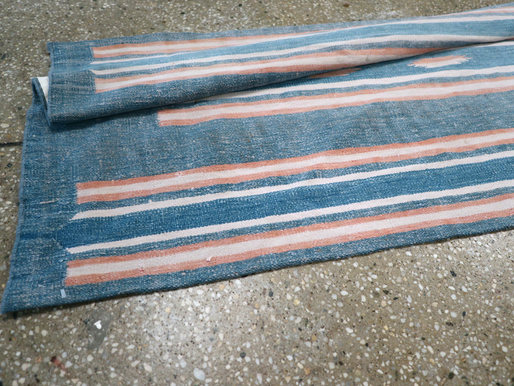 Vintage Indian Flatweave Dhurrie Runner, No.30720 - Staging