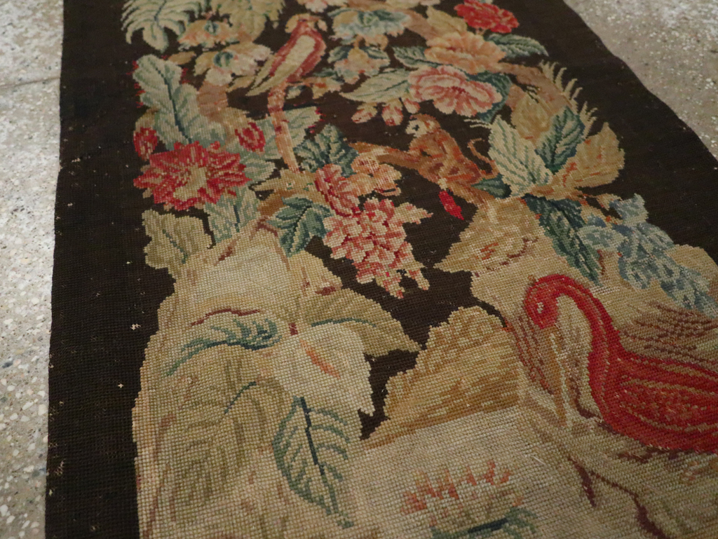 Antique English Pictorial Tapestry, No.30727 - Staging