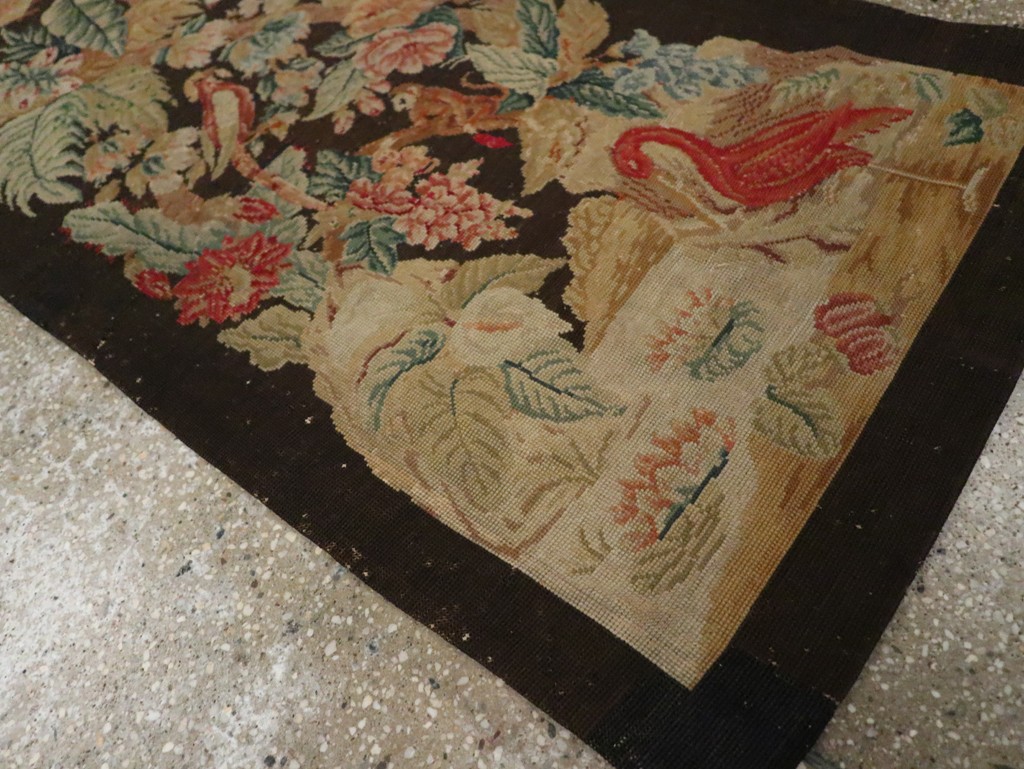 Antique English Pictorial Tapestry, No.30727 - Staging