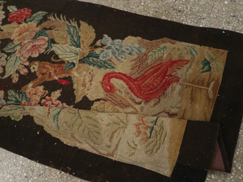 Antique English Pictorial Tapestry, No.30727 - Staging