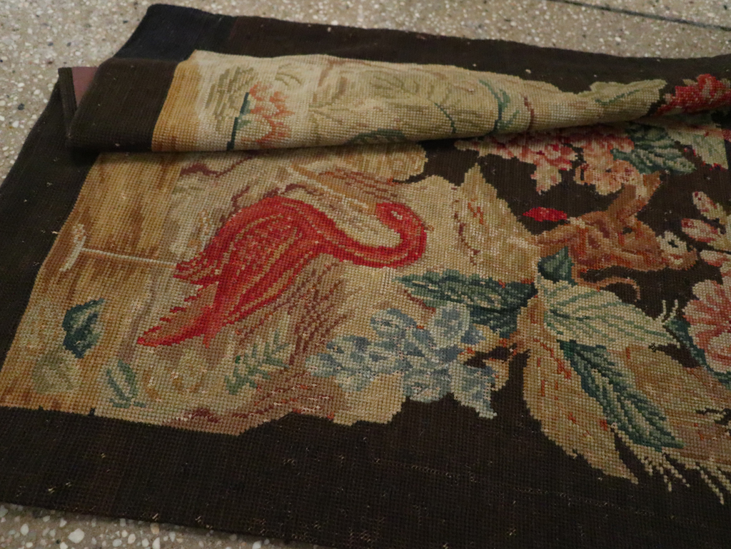 Antique English Pictorial Tapestry, No.30727 - Staging