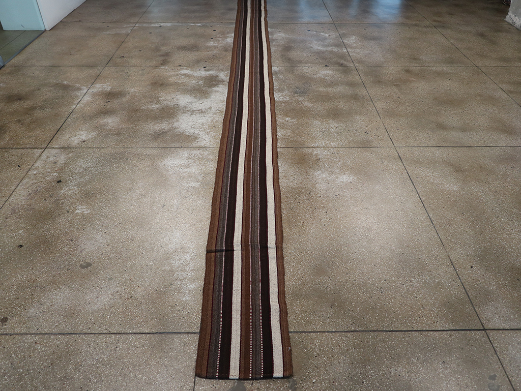 Vintage Turkish Flatweave Long Runner, No.30732 - Staging