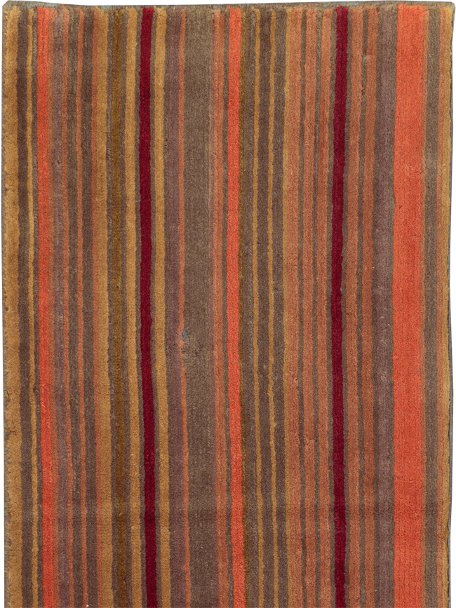 Contemporary Tibetan Striped Small Runner, No.30733 - Staging
