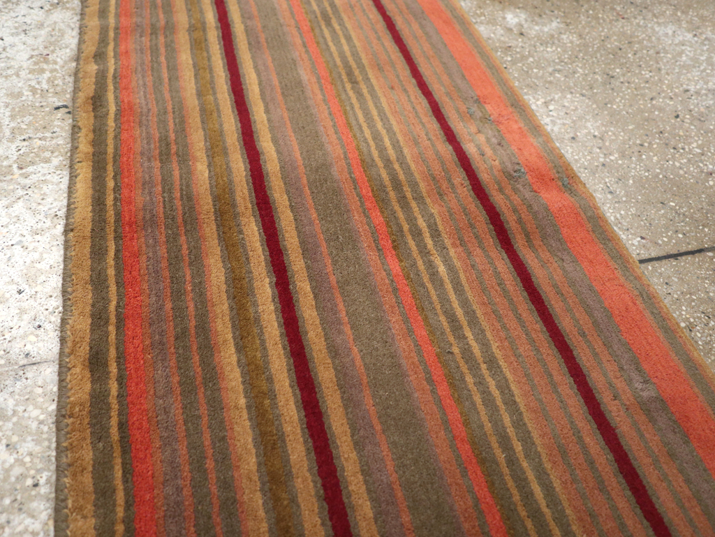 Contemporary Tibetan Striped Small Runner, No.30733 - Staging