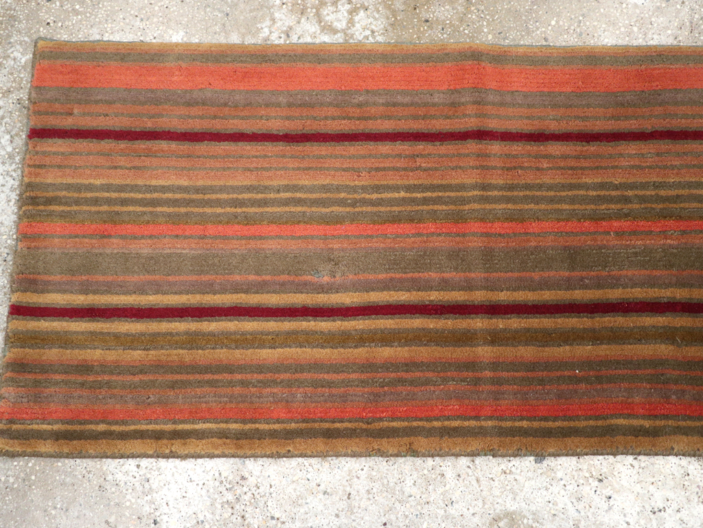 Contemporary Tibetan Striped Small Runner, No.30733 - Staging