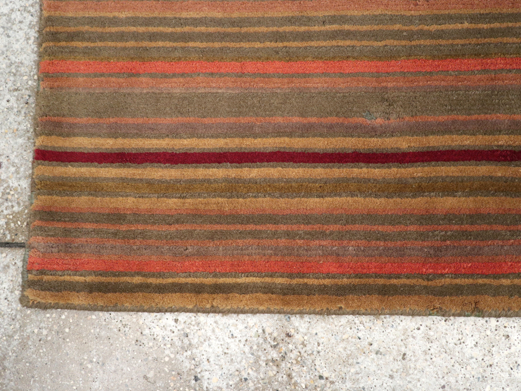 Contemporary Tibetan Striped Small Runner, No.30733 - Staging