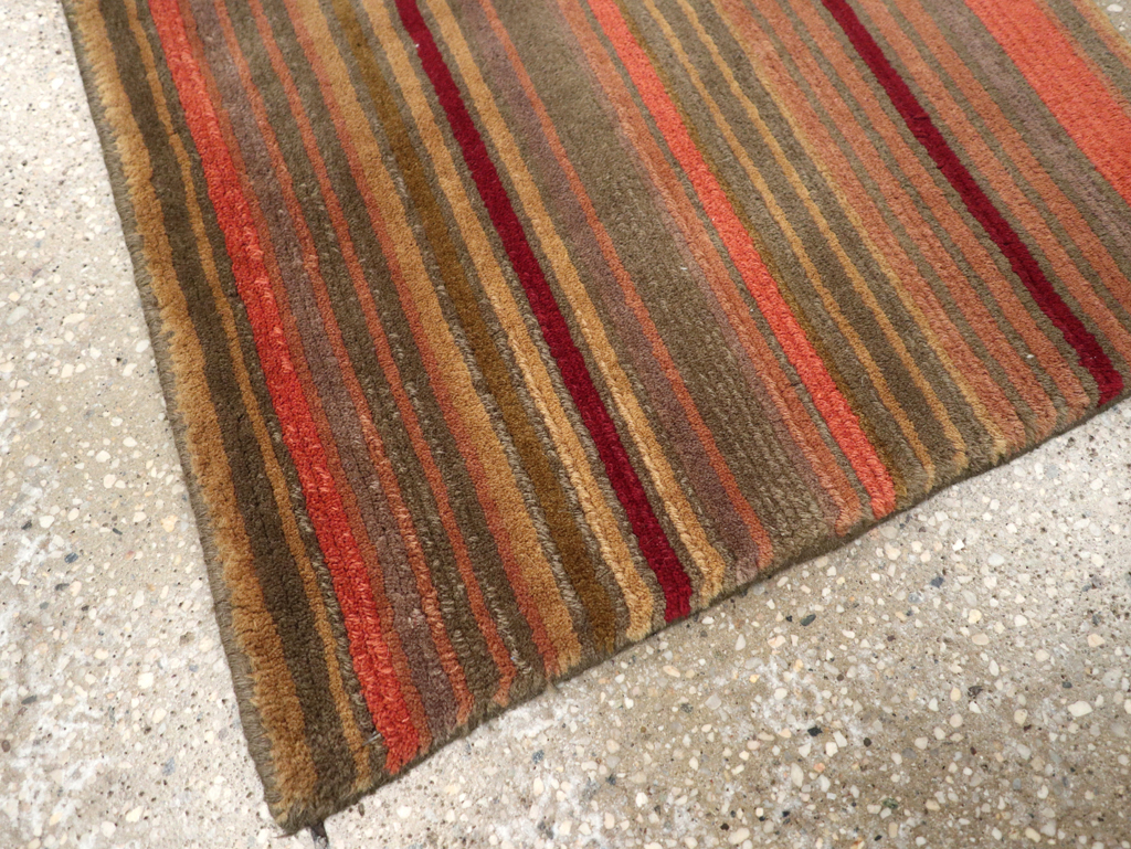 Contemporary Tibetan Striped Small Runner, No.30733 - Staging