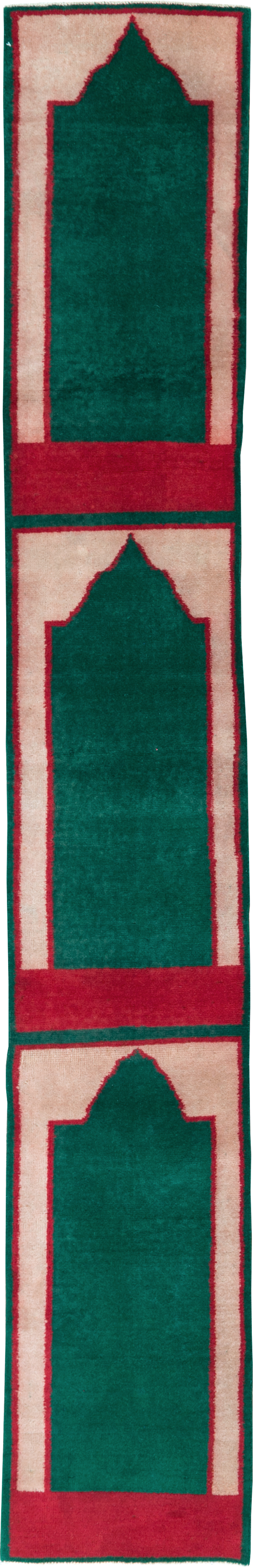 Vintage Turkish Anatolian Small Runner (Pair: 1 of 2), No.30734 - Staging