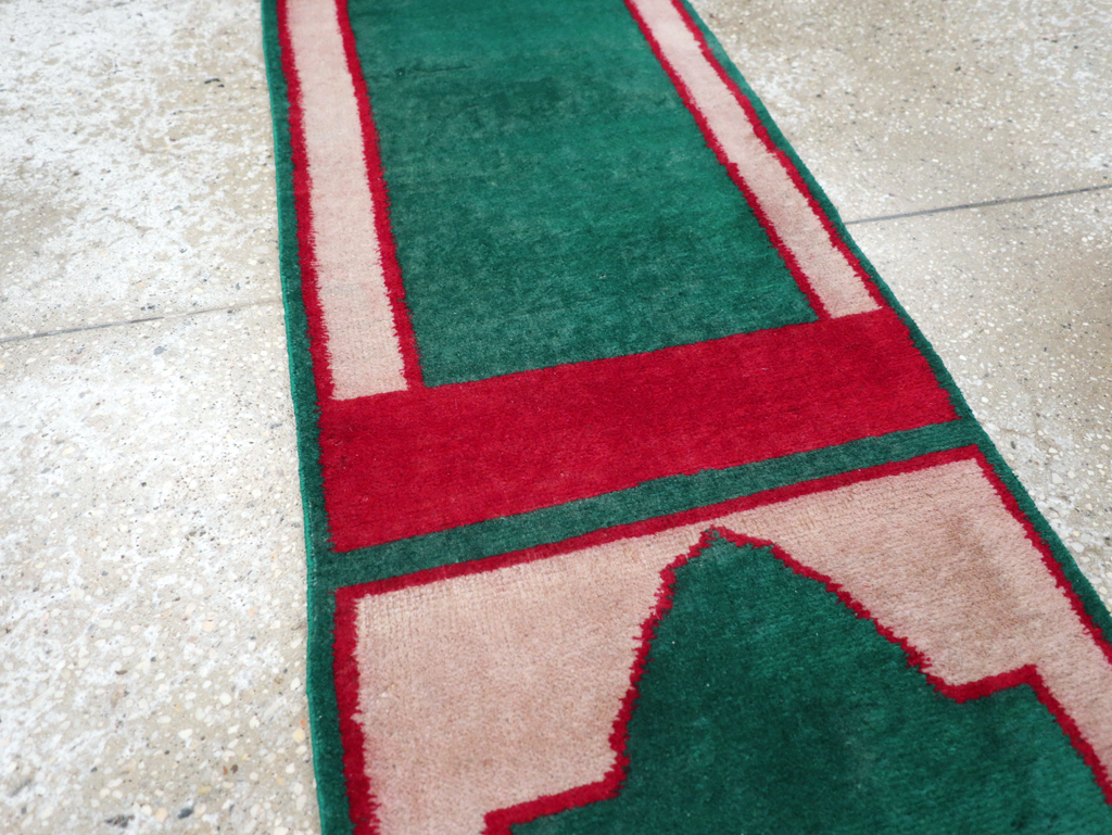 Vintage Turkish Anatolian Small Runner (Pair: 1 of 2), No.30734 - Staging