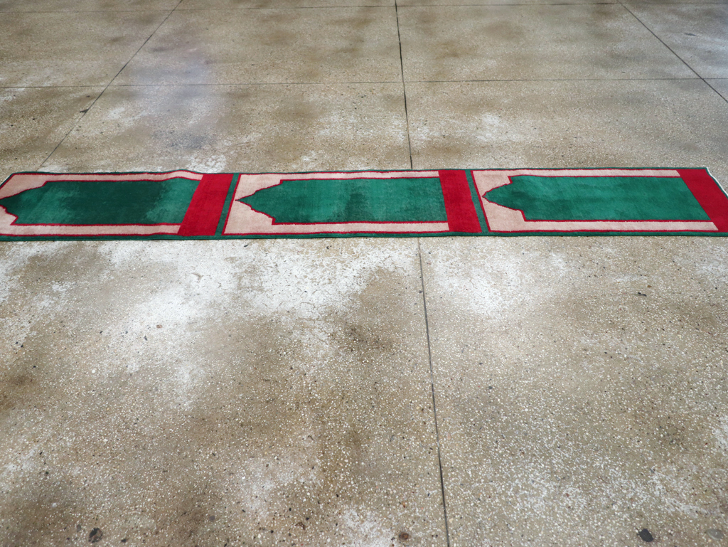 Vintage Turkish Anatolian Small Runner (Pair: 1 of 2), No.30734 - Staging