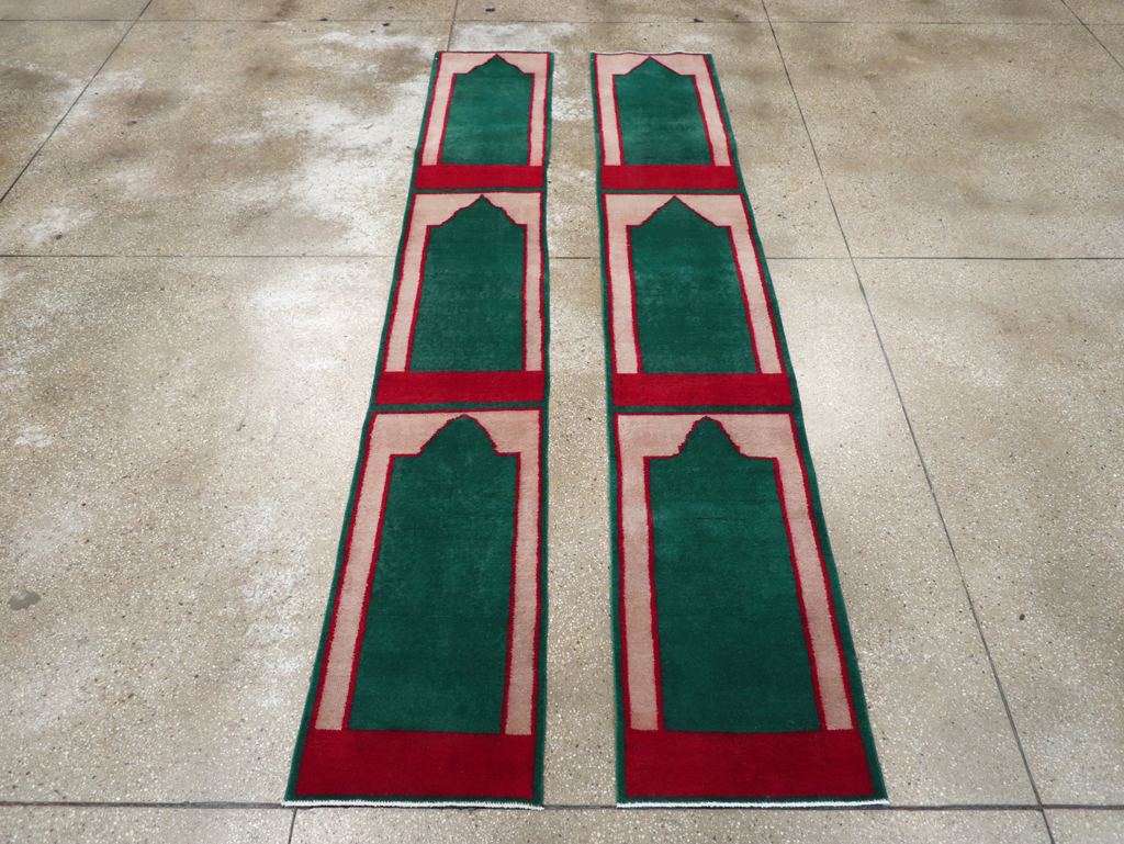 Vintage Turkish Anatolian Small Runner (Pair: 1 of 2), No.30734 - Staging