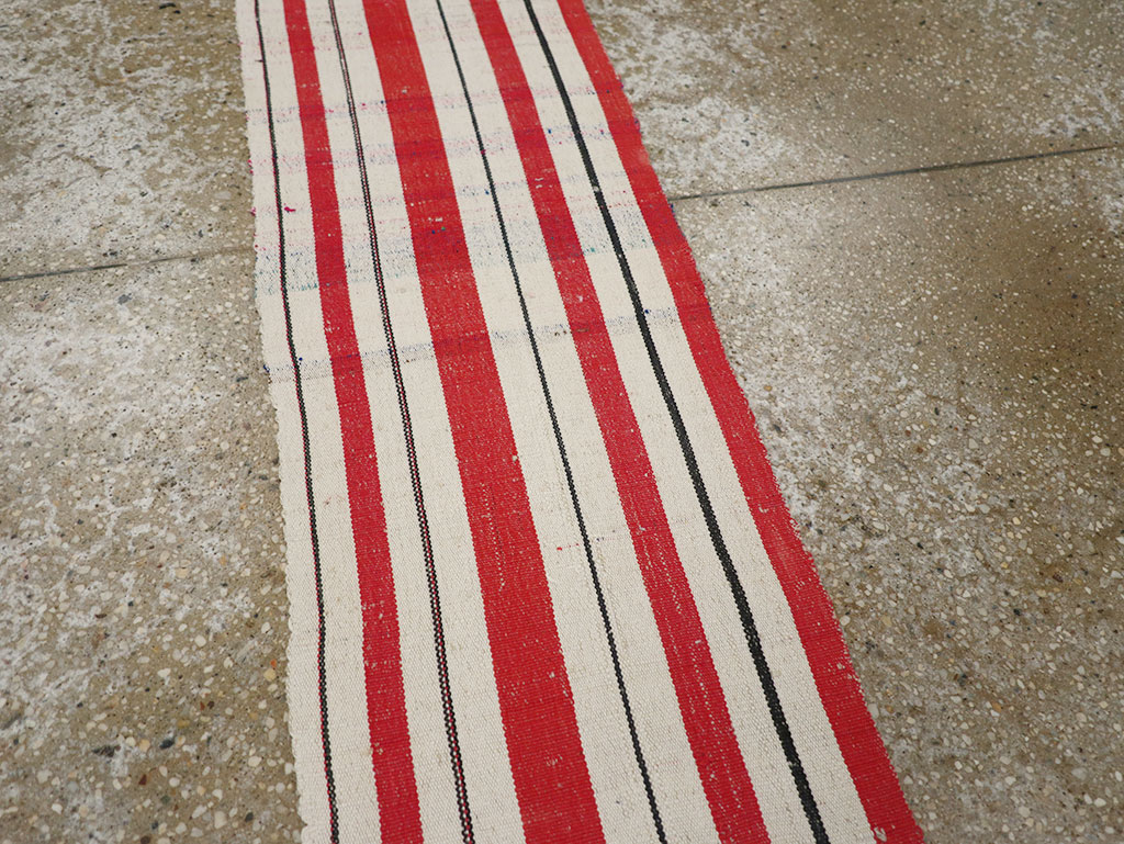 Vintage Turkish Flatweave Long Runner, No.30737 - Staging