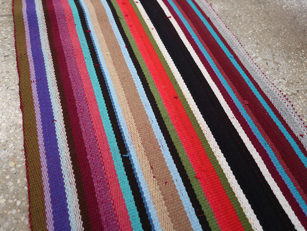 Vintage Turkish Flatweave Long Runner, No.30738 - Staging