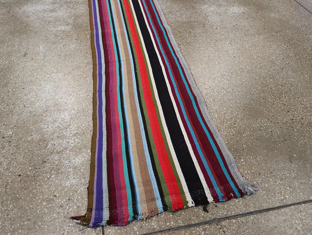 Vintage Turkish Flatweave Long Runner, No.30738 - Staging