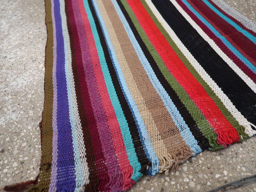 Vintage Turkish Flatweave Long Runner, No.30738 - Staging