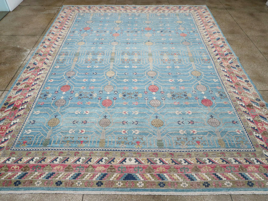 Modern East Turkestan Khotan Large Room Size Carpet, No.30742 - Staging