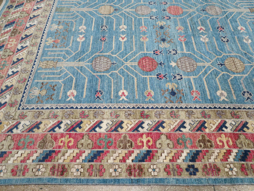 Modern East Turkestan Khotan Large Room Size Carpet, No.30742 - Staging