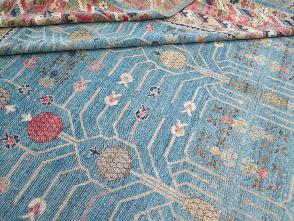 Modern East Turkestan Khotan Large Room Size Carpet, No.30742 - Staging