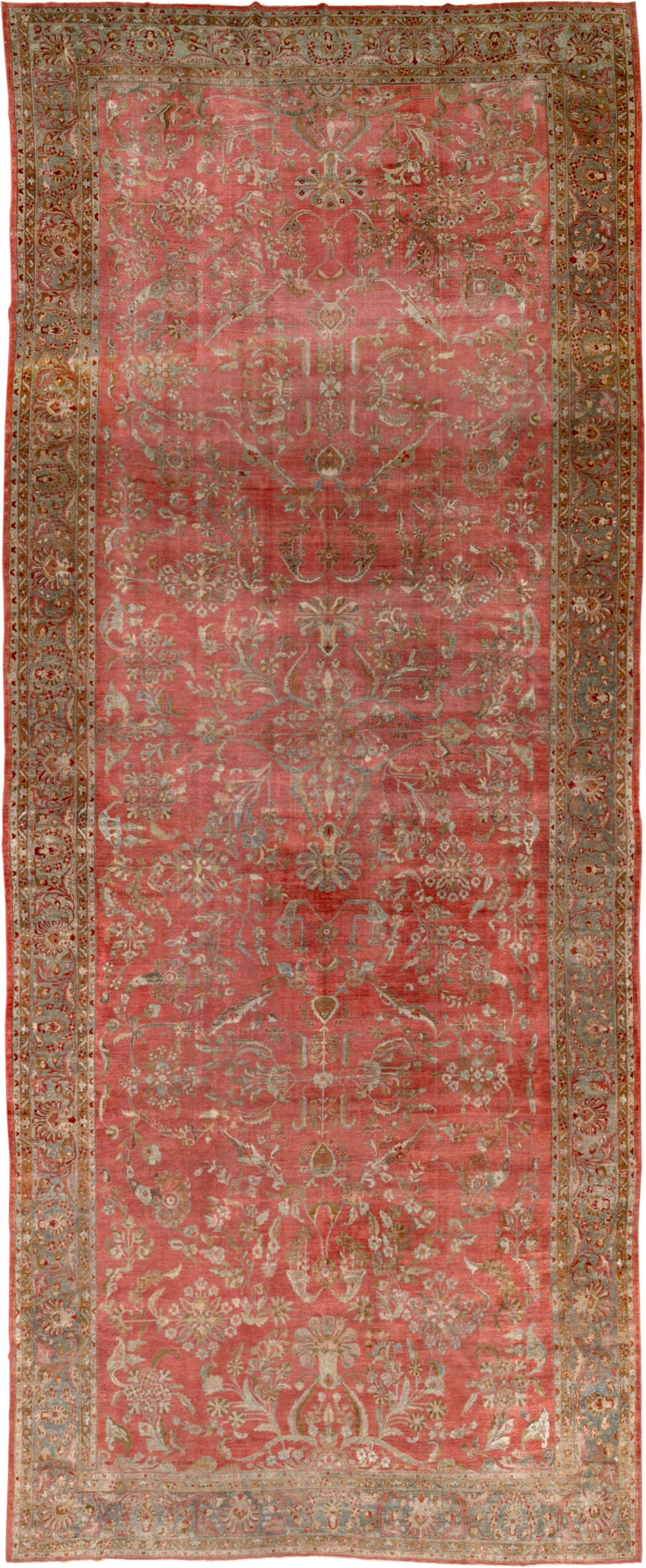 Antique Persian Sarouk Oversize Carpet, No.30743 - Staging