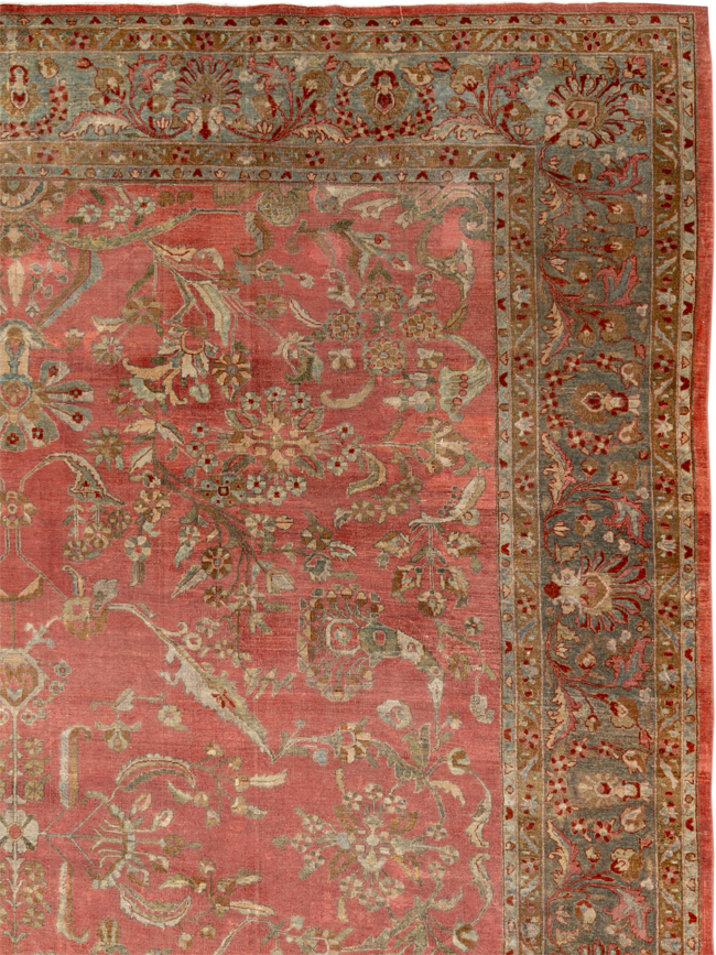 Antique Persian Sarouk Oversize Carpet, No.30743 - Staging