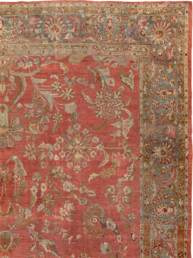 Antique Persian Sarouk Oversize Carpet, No.30743 - Staging