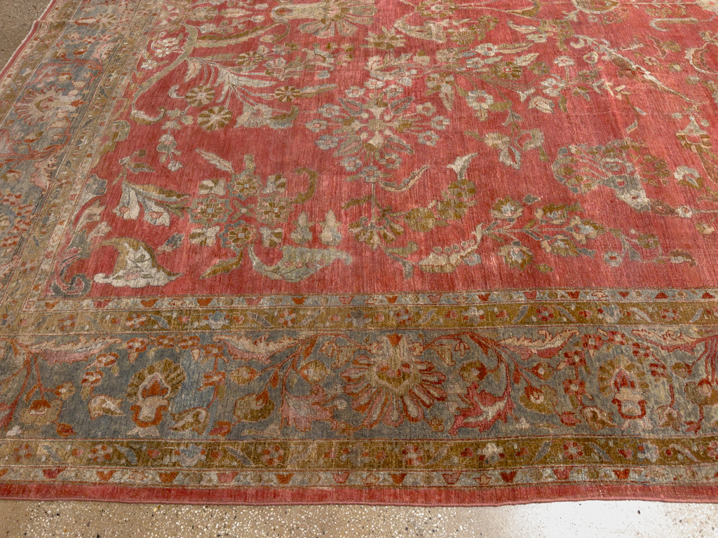 Antique Persian Sarouk Oversize Carpet, No.30743 - Staging