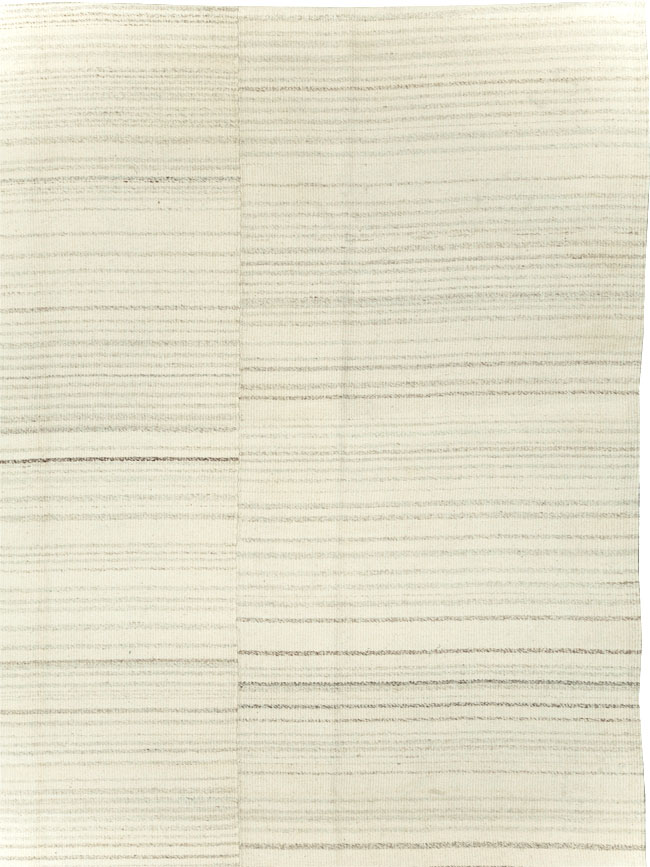 Modern Turkish Flatweave Room Size Carpet, No.30746 - Staging