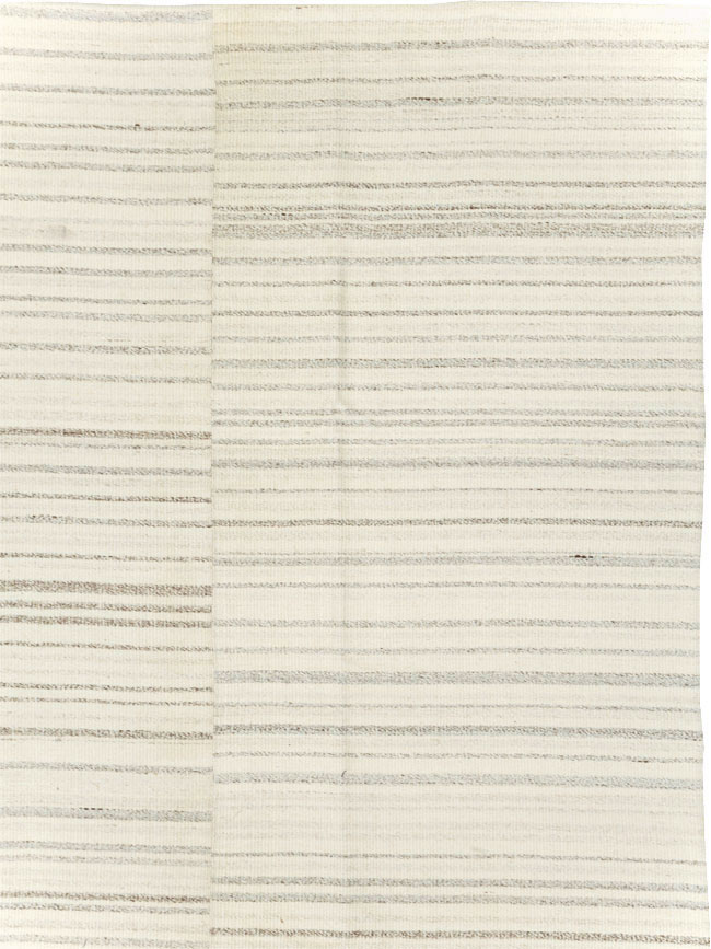 Modern Turkish Flatweave Room Size Carpet, No.30749 - Staging