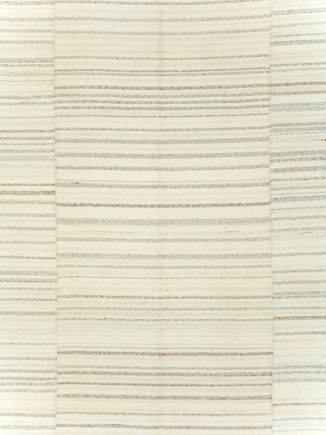 Modern Turkish Flatweave Room Size Carpet, No.30750 - Staging